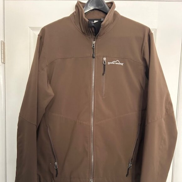 Men’s Eddie Bauer Soft Shell Jacket – Dark Brown – Size Large - Picture 1 of 5
